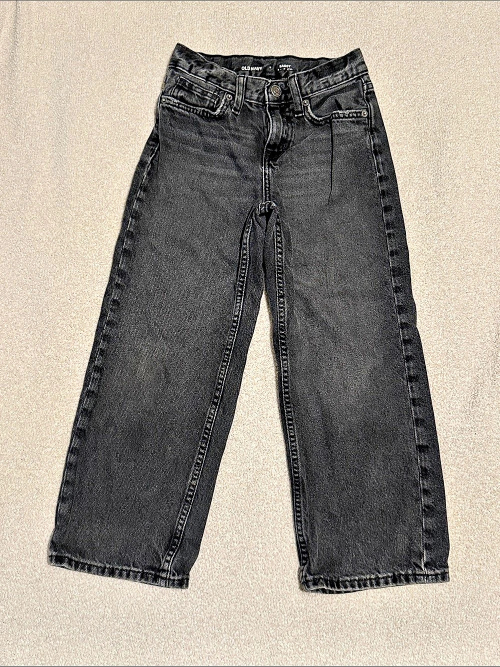 Old Navy Baggy Cotton Jeans Black Size 7 Like New